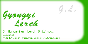 gyongyi lerch business card